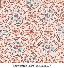 Seamless abstract pattern with floral ornament
