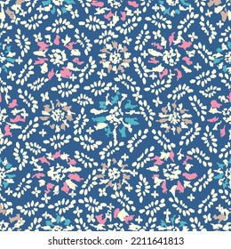 Seamless abstract pattern with floral ornament

