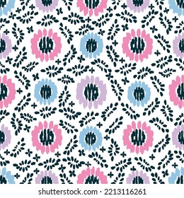 Seamless abstract pattern with floral ornament
