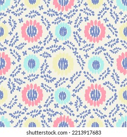 Seamless abstract pattern with floral ornament
