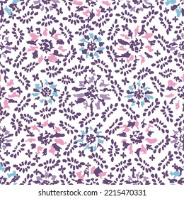 Seamless abstract pattern with floral ornament
