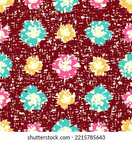 Patrón abstracto sin inconvenientes con adorno floral
