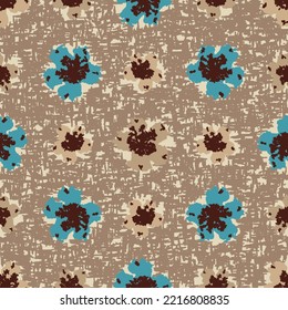 Seamless abstract pattern with floral ornament
