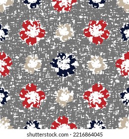 Seamless abstract pattern with floral ornament
