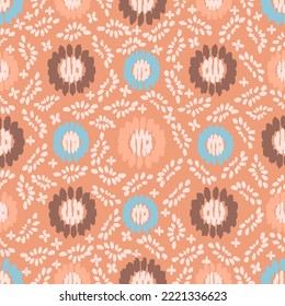 Seamless abstract pattern with floral ornament

