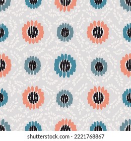 Seamless abstract pattern with floral ornament
