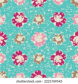 Seamless abstract pattern with floral ornament
