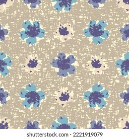 Seamless abstract pattern with floral ornament
