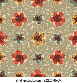 Seamless abstract pattern with floral ornament
