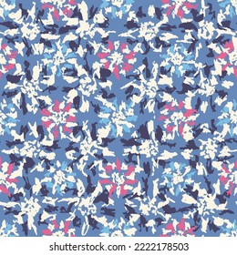 Seamless abstract pattern with floral ornament

