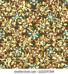 Seamless abstract pattern with floral ornament
