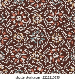 Seamless abstract pattern with floral ornament
