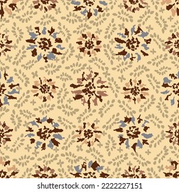 Seamless abstract pattern with floral ornament
