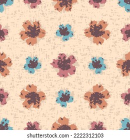 Seamless abstract pattern with floral ornament
