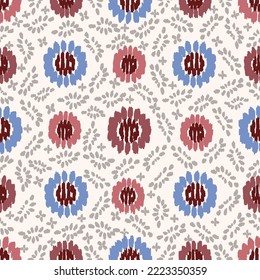 Seamless abstract pattern with floral ornament
