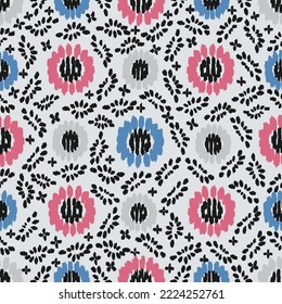 Seamless abstract pattern with floral ornament

