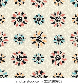 Patrón abstracto sin inconvenientes con adorno floral
