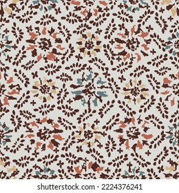 Seamless abstract pattern with floral ornament
