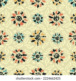 Seamless abstract pattern with floral ornament
