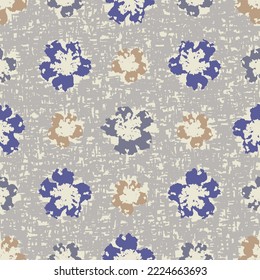 Seamless abstract pattern with floral ornament
