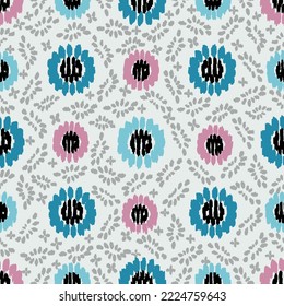 Seamless abstract pattern with floral ornament
