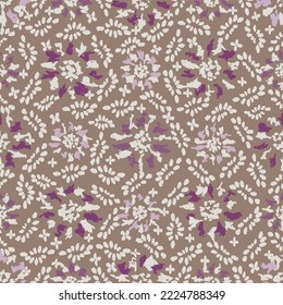 Seamless abstract pattern with floral ornament
