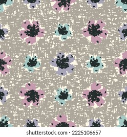 Seamless abstract pattern with floral ornament
