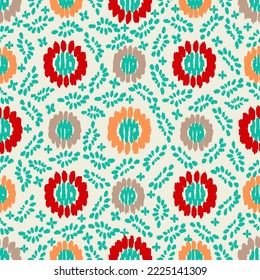 Seamless abstract pattern with floral ornament
