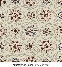 Seamless abstract pattern with floral ornament
