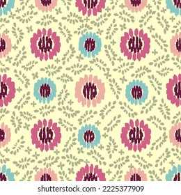 Patrón abstracto sin inconvenientes con adorno floral
