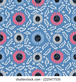 Seamless abstract pattern with floral ornament
