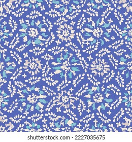 Seamless abstract pattern with floral ornament
