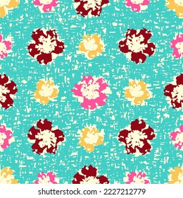 Seamless abstract pattern with floral ornament

