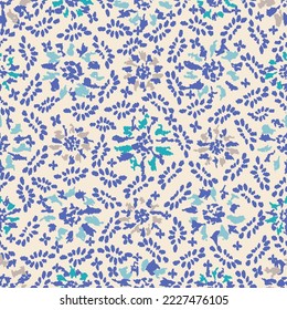 Seamless abstract pattern with floral ornament
