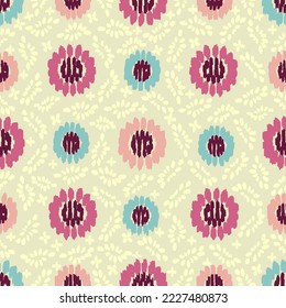 Seamless abstract pattern with floral ornament
