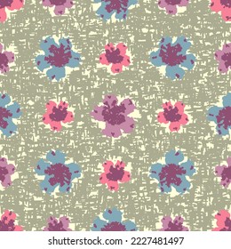 Seamless abstract pattern with floral ornament
