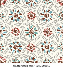 Nahtlose abstrakte Muster mit blumengeschmückten Ornamenten
