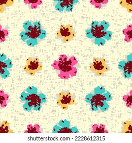 Patrón abstracto sin inconvenientes con adorno floral
