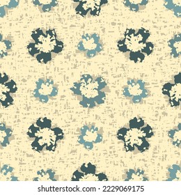 Seamless abstract pattern with floral ornament
