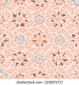 Seamless abstract pattern with floral ornament
