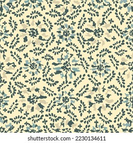 Seamless abstract pattern with floral ornament

