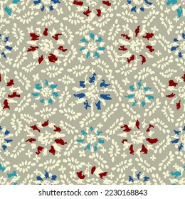 Seamless abstract pattern with floral ornament
