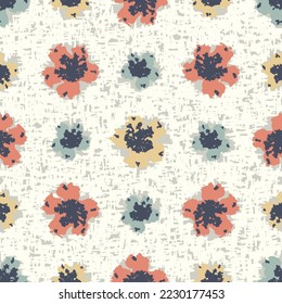 Seamless abstract pattern with floral ornament
