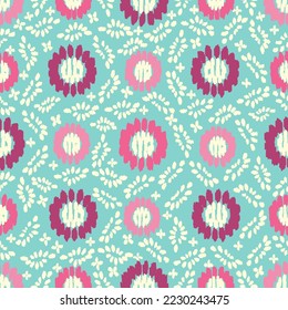 Seamless abstract pattern with floral ornament
