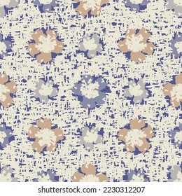 Seamless abstract pattern with floral ornament
