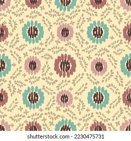 Seamless abstract pattern with floral ornament
