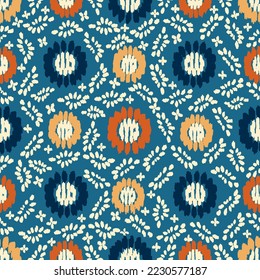 Seamless abstract pattern with floral ornament
