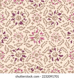 Seamless abstract pattern with floral ornament
