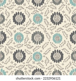 Seamless abstract pattern with floral ornament
