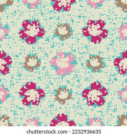 Seamless abstract pattern with floral ornament
